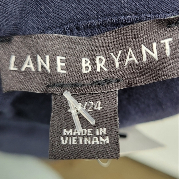 Lane Bryant Dark Blue Wrap Front Top NWT Size 24 - Picture 10 of 11